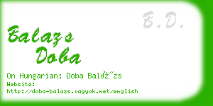 balazs doba business card